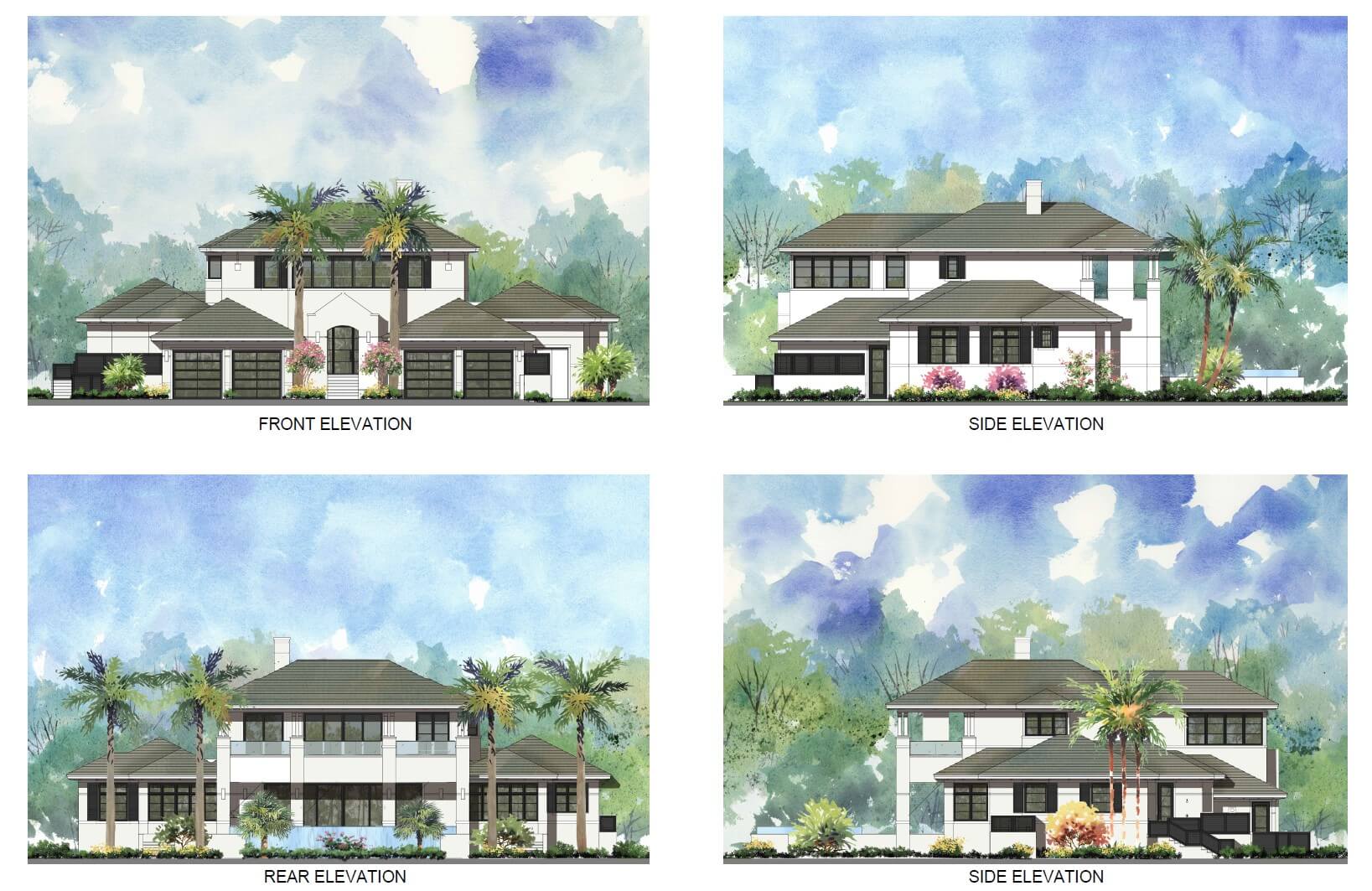 A series of four pictures showing different types of houses.